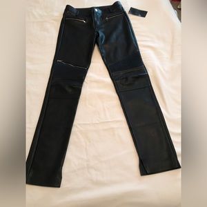 Zara Faux Leather Moto Pants
